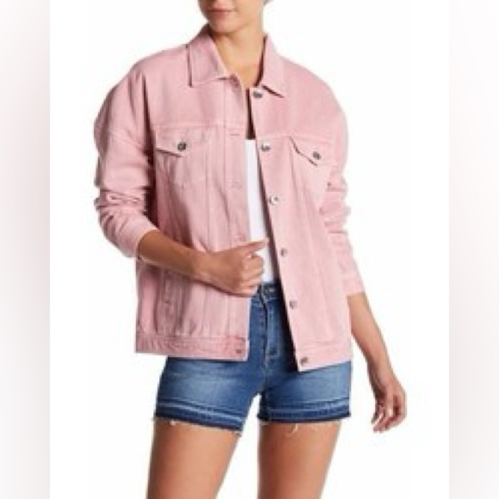 Vero Moda oversized pink denim jacket size small